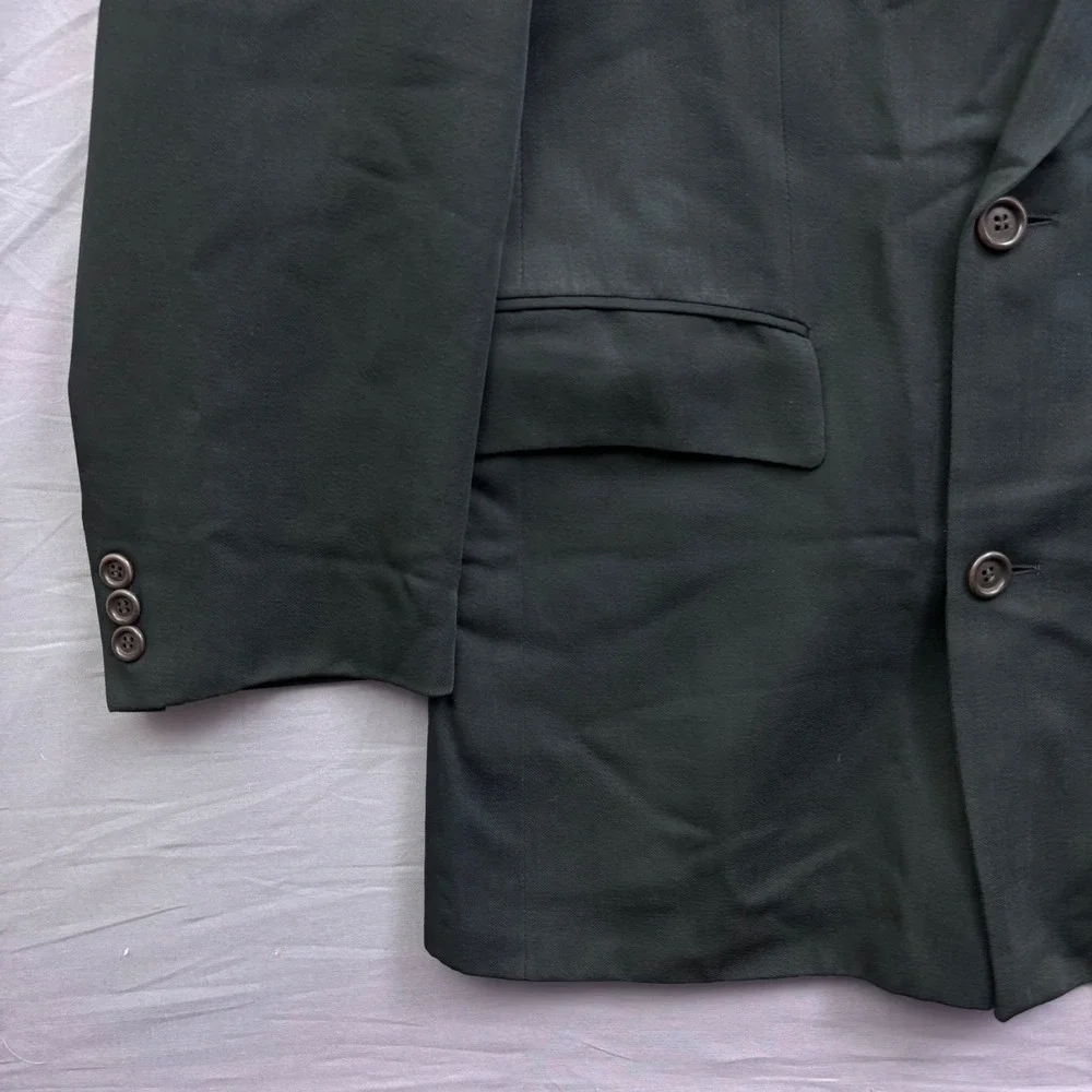 Vintage Kappers New York Double Breasted Blazer Dark Green Wool Made in Germany